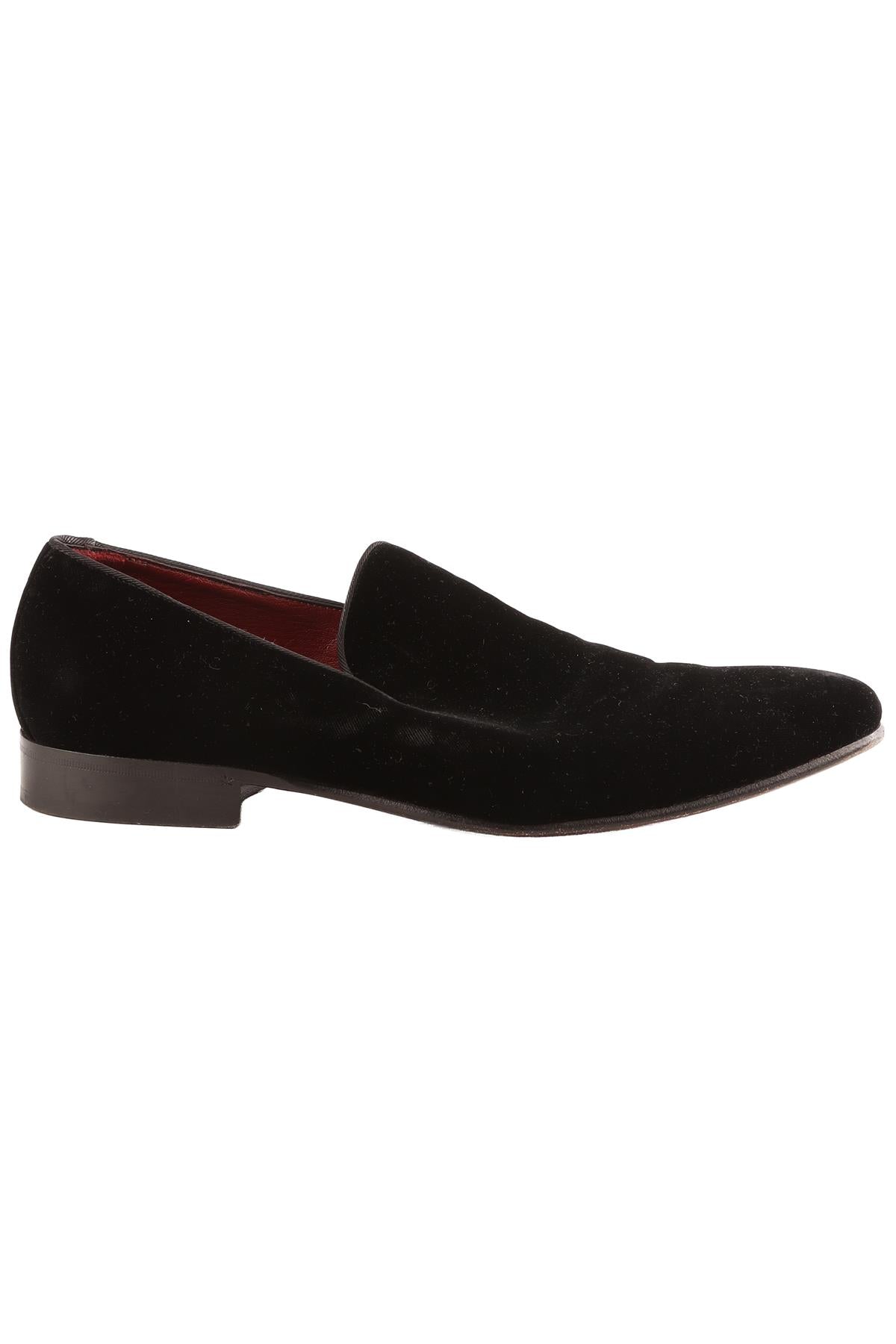DOLCE & GABBANA BLACK MEN'S VELVET LOAFERS IT 42 UK 8