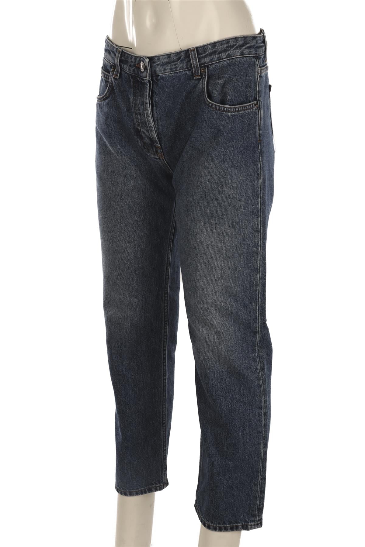THE ROW BLUE HIGH RISE STRAIGHT LEG JEANS W26 UK 8