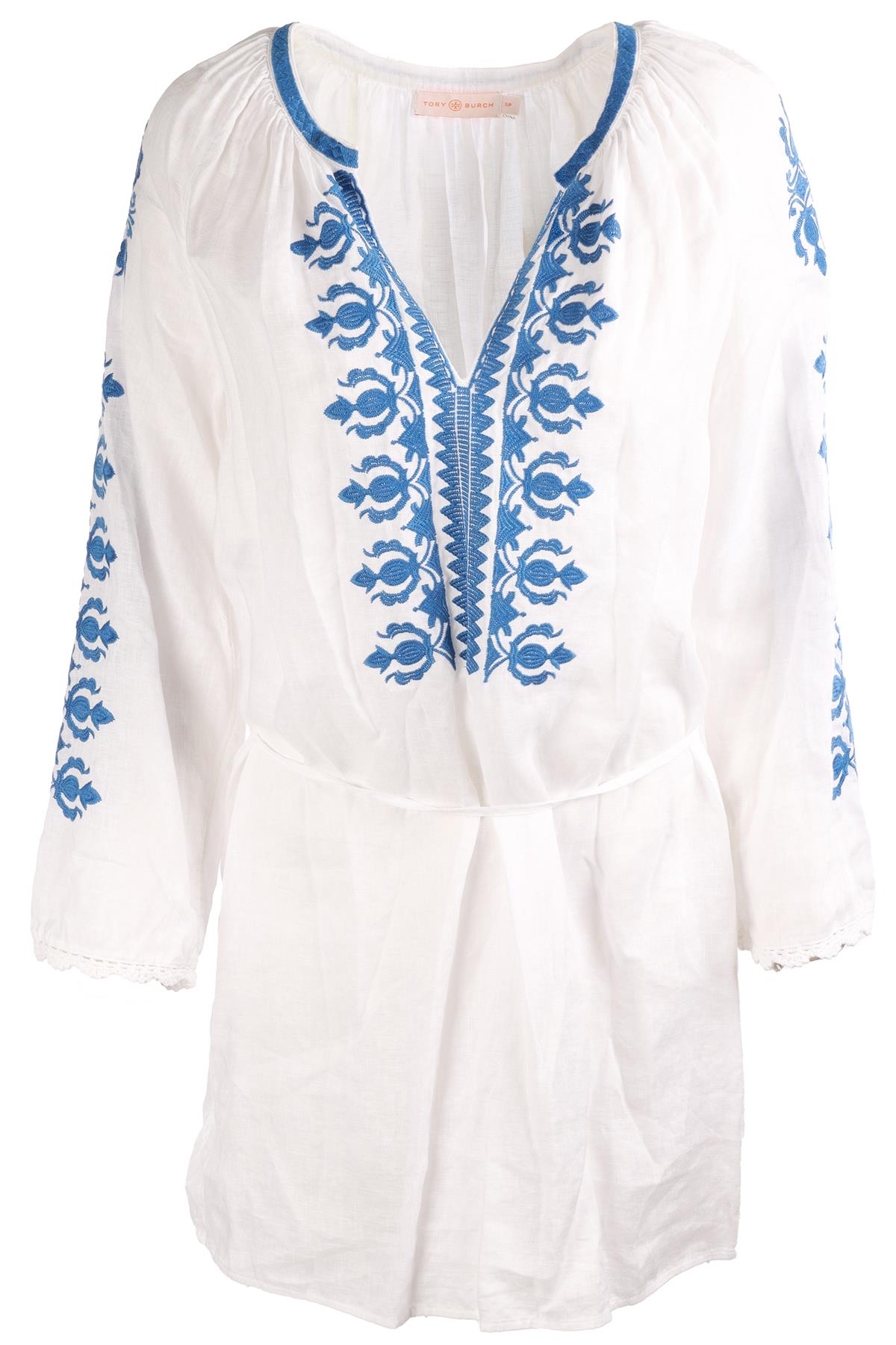 TORY BURCH WHITE LINEN MINI DRESS SMALL