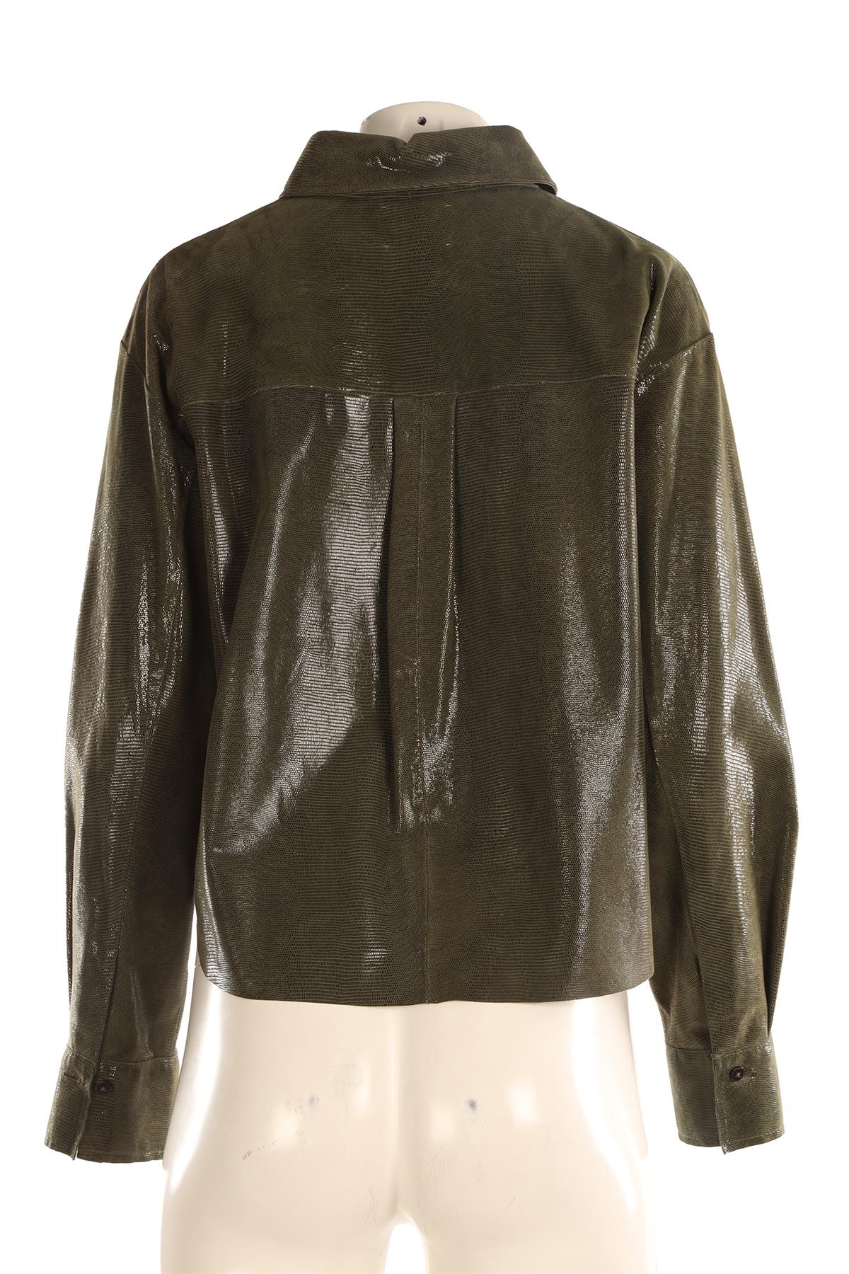 FORTE FORTE GREEN SUEDE SHIRT 1 UK 10
