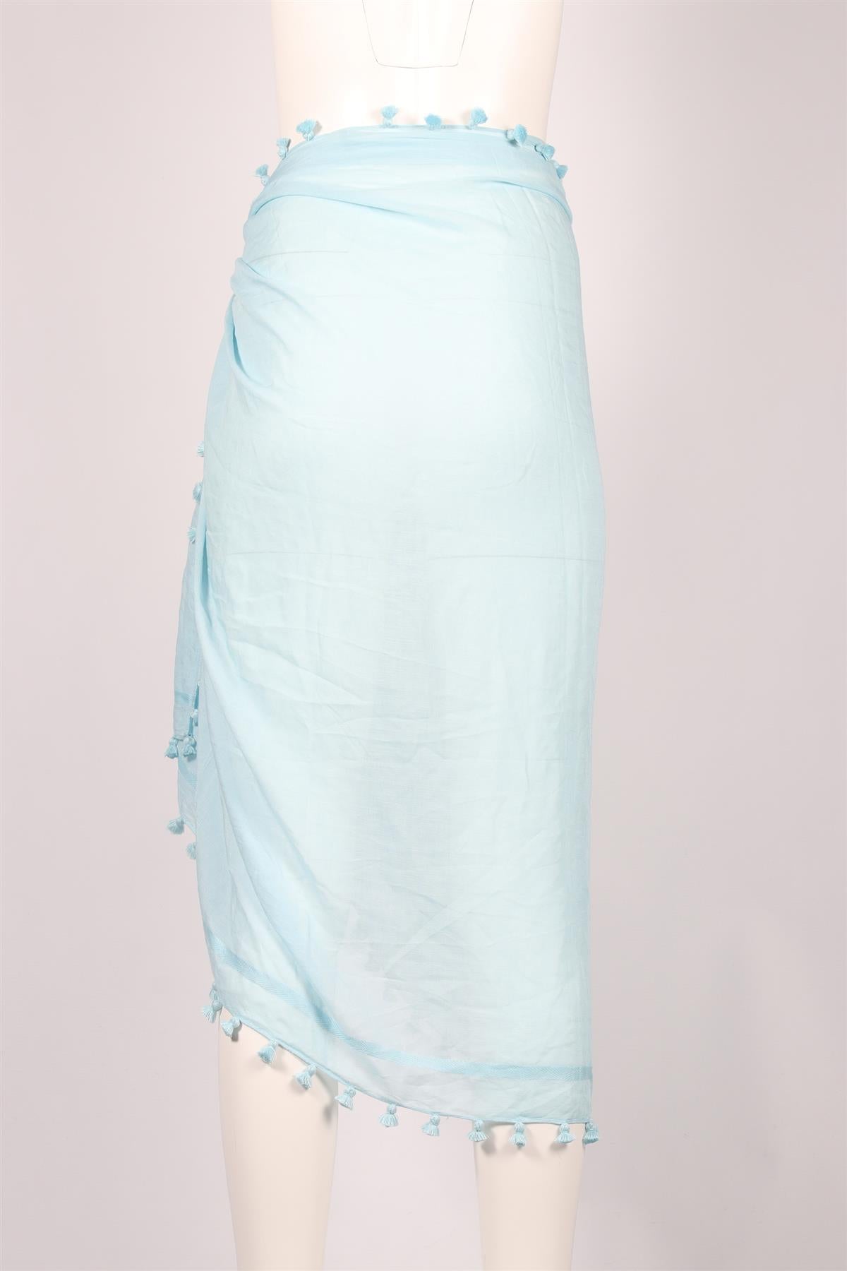 MELISSA ODABASH BLUE VOILE SARONG ONE SIZE