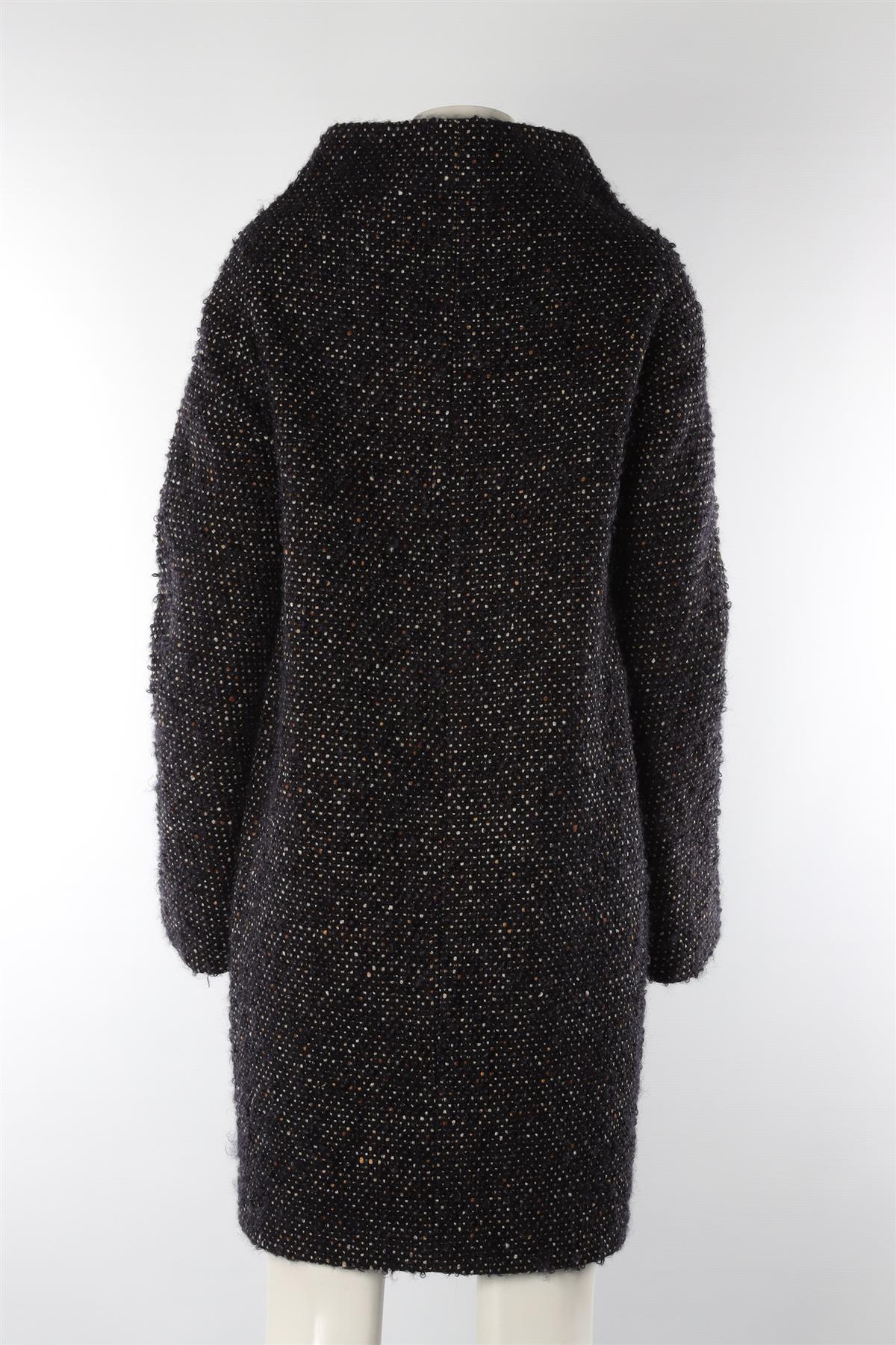 JIL SANDER NAVY WOOL COAT EU 34 UK 6