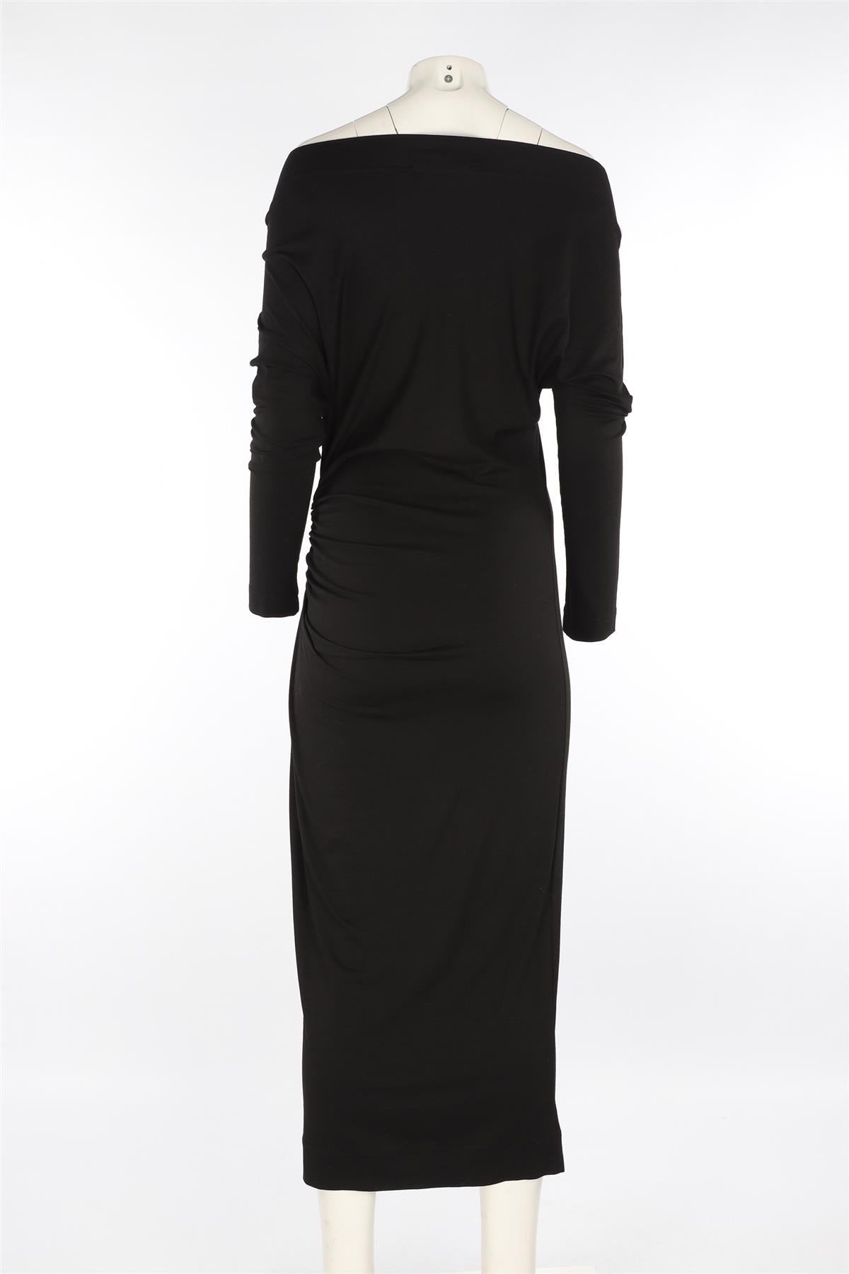 VIVIENNE WESTWOOD ANGLOMANIA BLACK JERSEY MIDI DRESS MEDIUM