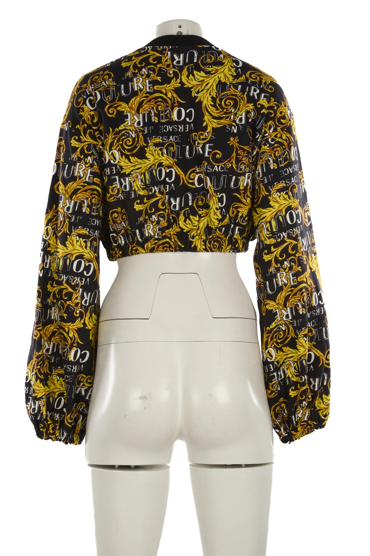 VERSACE JEANS COUTURE BLACK COTTON SWEATSHIRT MEDIUM