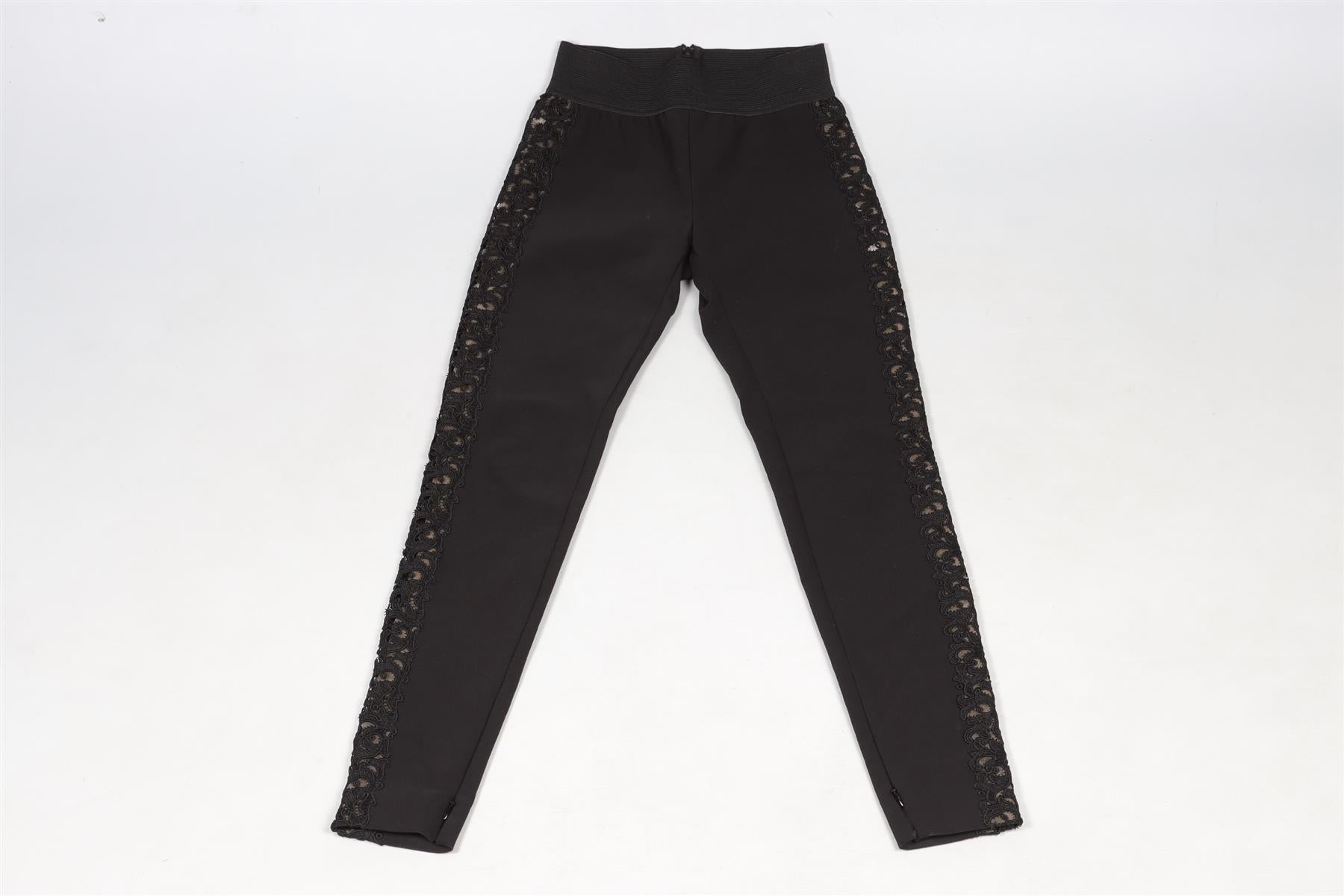 STELLA MCCARTNEY BLACK COTTON SKINNY PANTS IT 36 UK 4