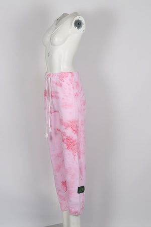 DANZY TIE DYED COTTON JERSEY TRACK PANTS SMALL