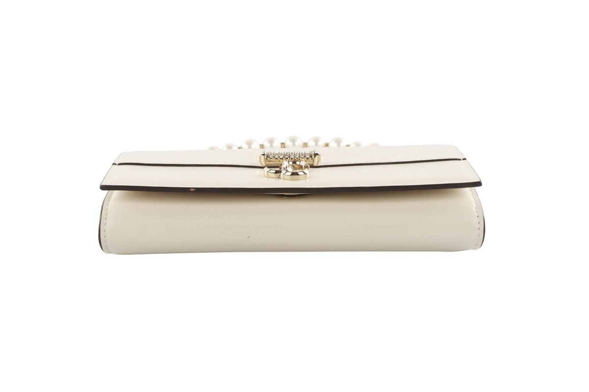 JIMMY CHOO IVORY AVENUE LEATHER SHOULDER BAG
