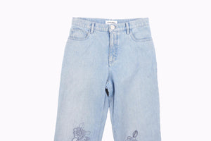 CHANEL BLUE 2024 HIGH RISE STRAIGHT LEG JEANS FR 36 UK 8