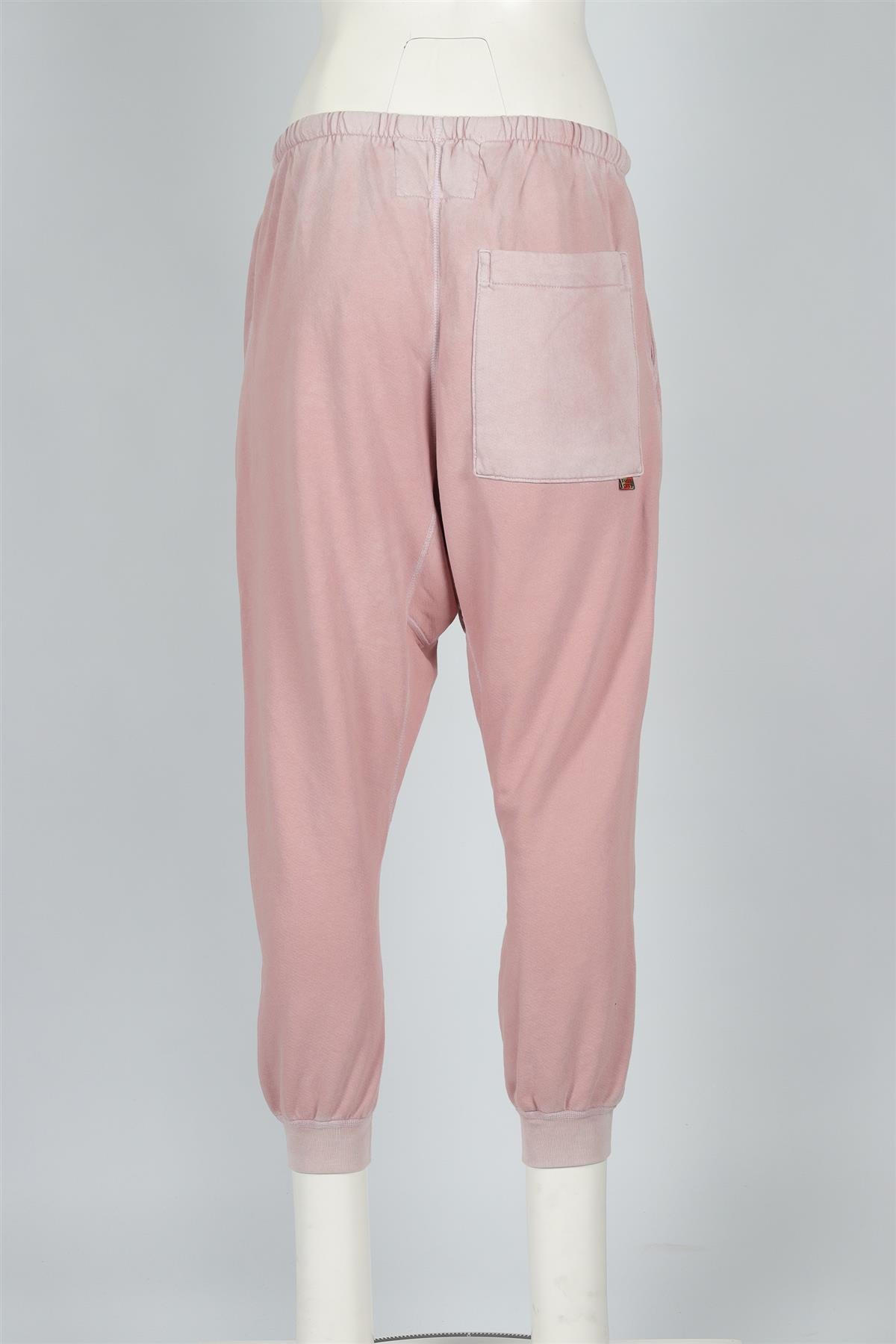 FREE CITY PINK COTTON TRACK PANTS SMALL