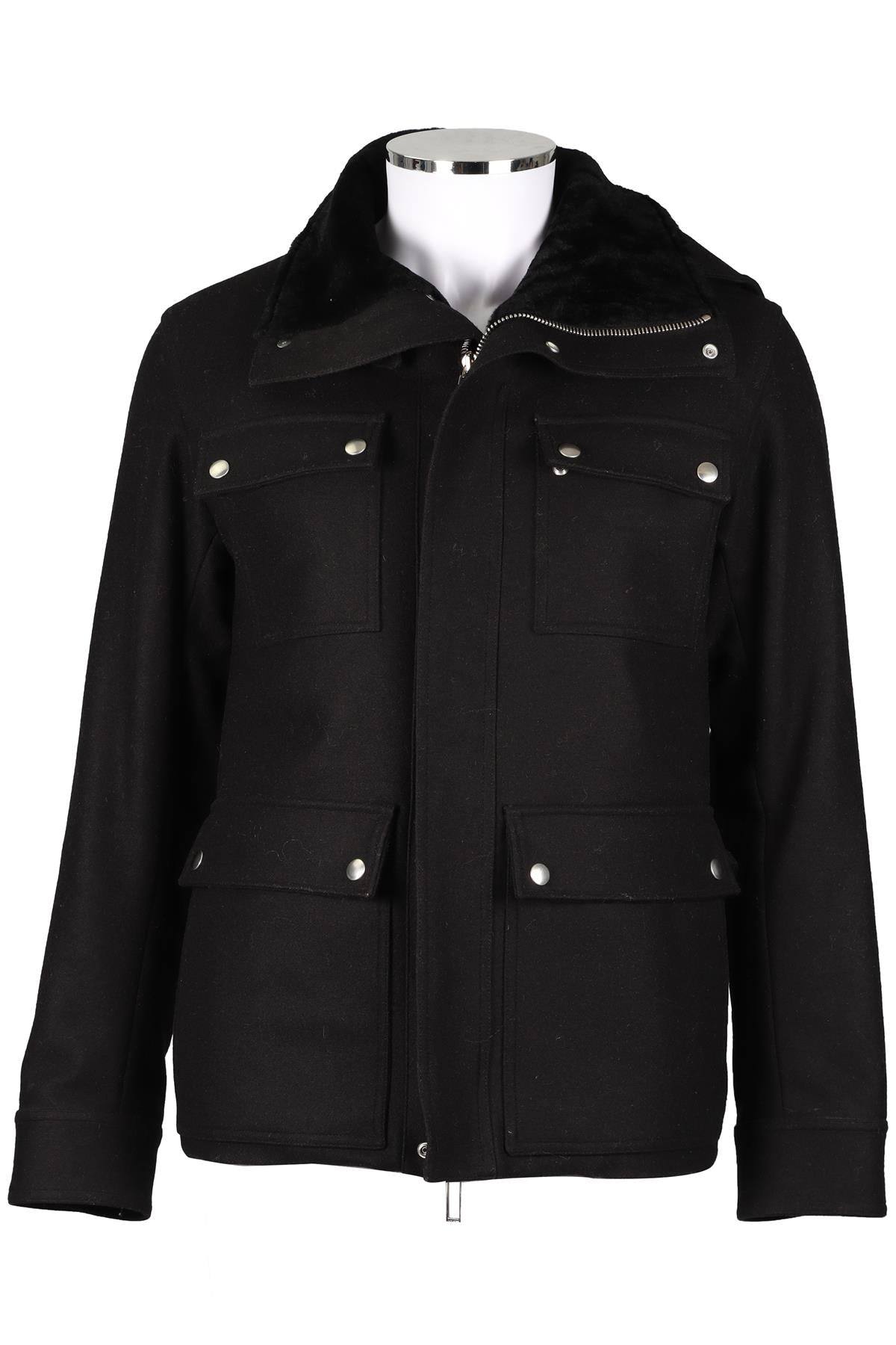 CHRISTIAN DIOR BLACK MEN'S WOOL BLEND JACKET IT 48 UK 38