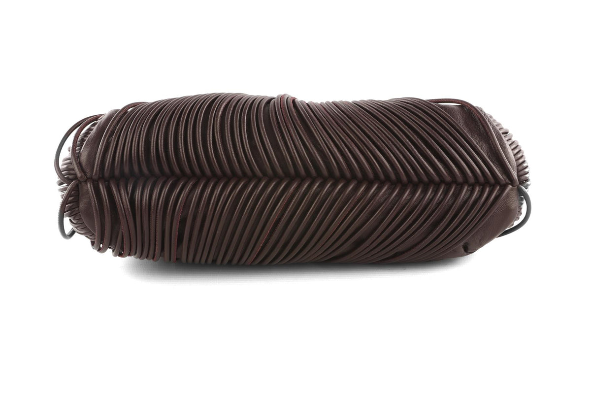PROENZA SCHOULER BURGUNDY ROLO FRINGE LEATHER SHOULDER BAG
