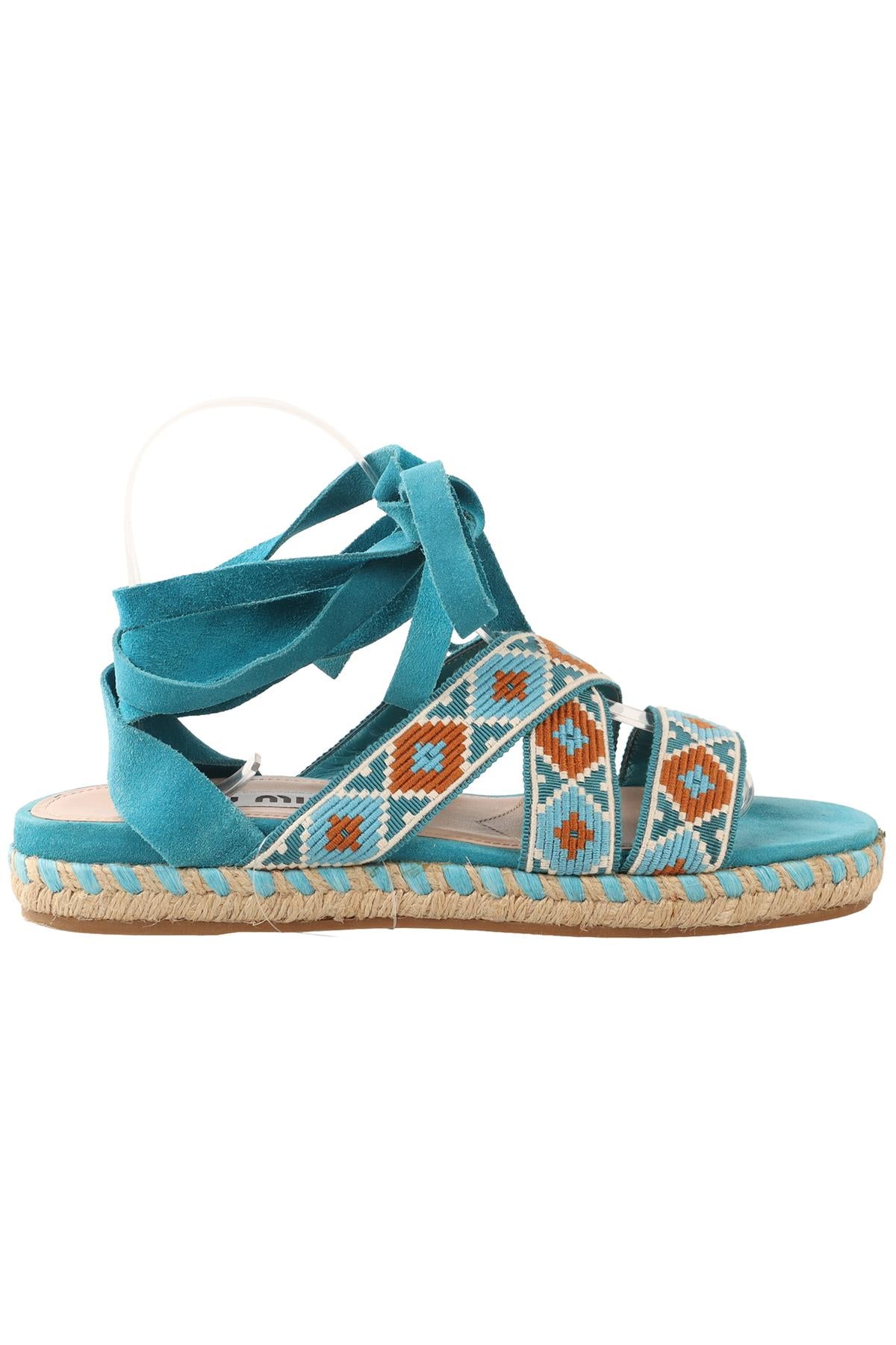 MIU MIU BLUE SUEDE SANDALS EU 38 UK 5 US 8
