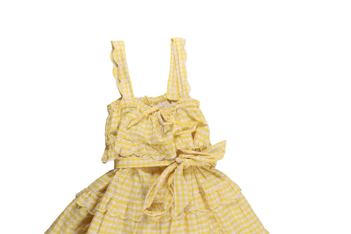 INNIKA CHOO YELLOW COTTON MINI DRESS UK 12/14