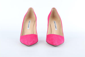 MANOLO BLAHNIK PINK SUEDE PUMPS EU 38 UK 5 US 8