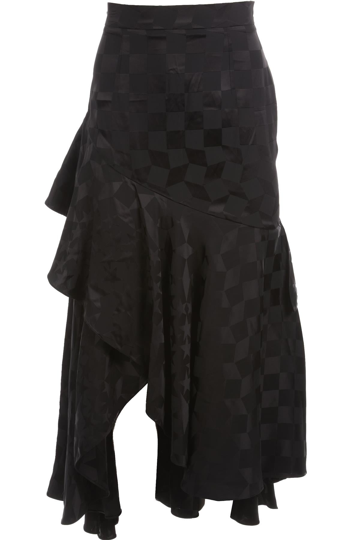 TEMPERLEY LONDON BLACK SATIN MAXI SKIRT UK 8