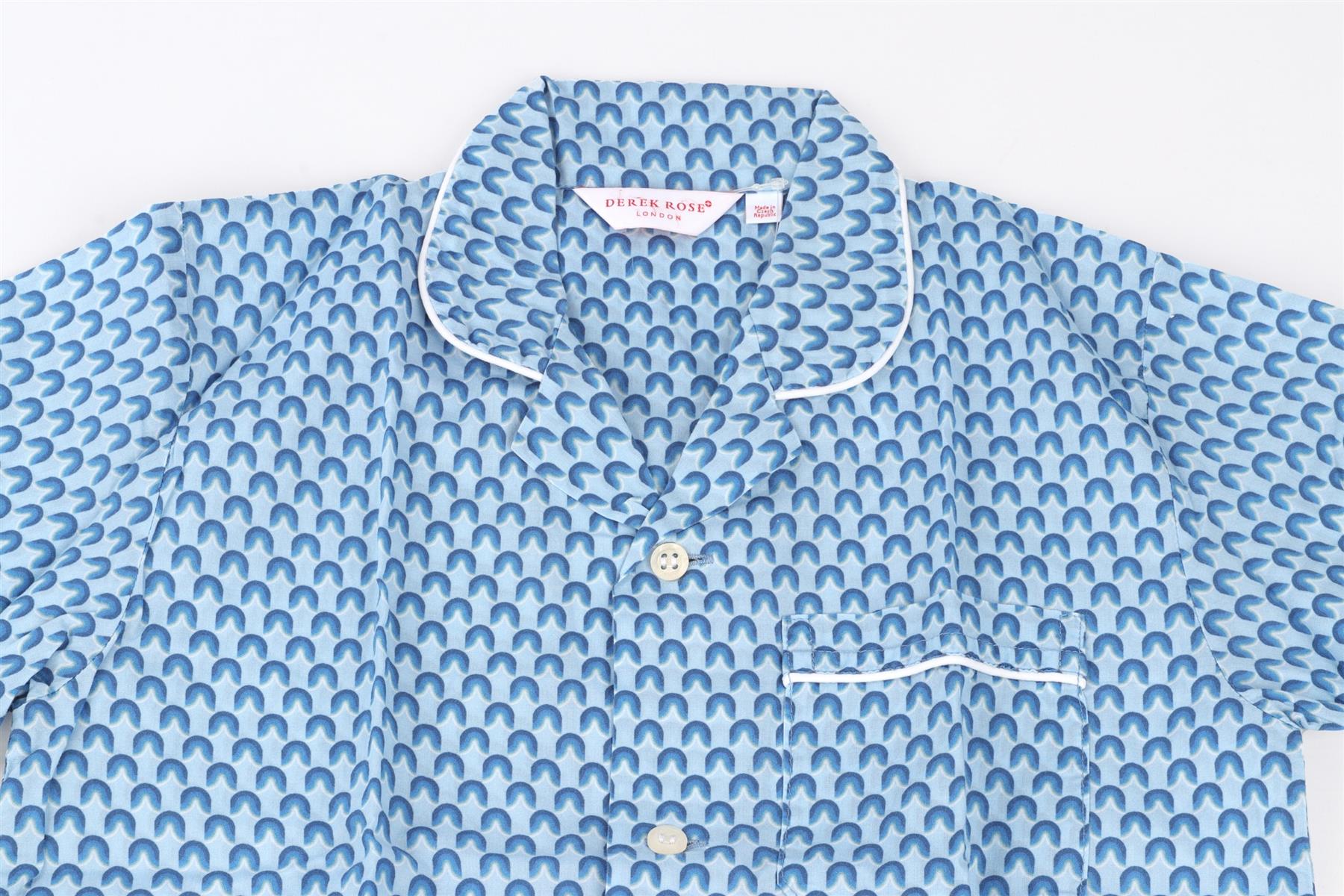 DEREK ROSE BLUE KIDS BOYS PYJAMA SET 7-8 YEARS