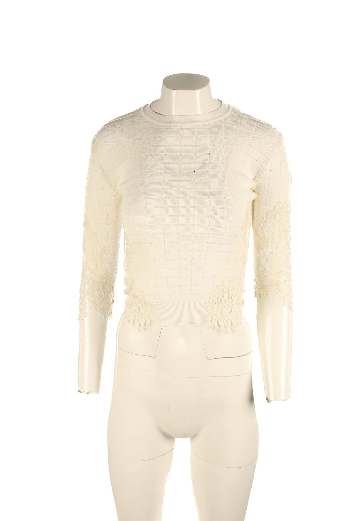 ERMANNO SCERVINO CREAM KNIT TOP IT 38 UK 6