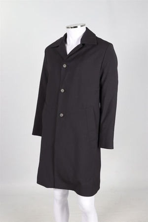 PRADA BLACK MEN'S FUR AND WOOL COAT IT 46 UK 36