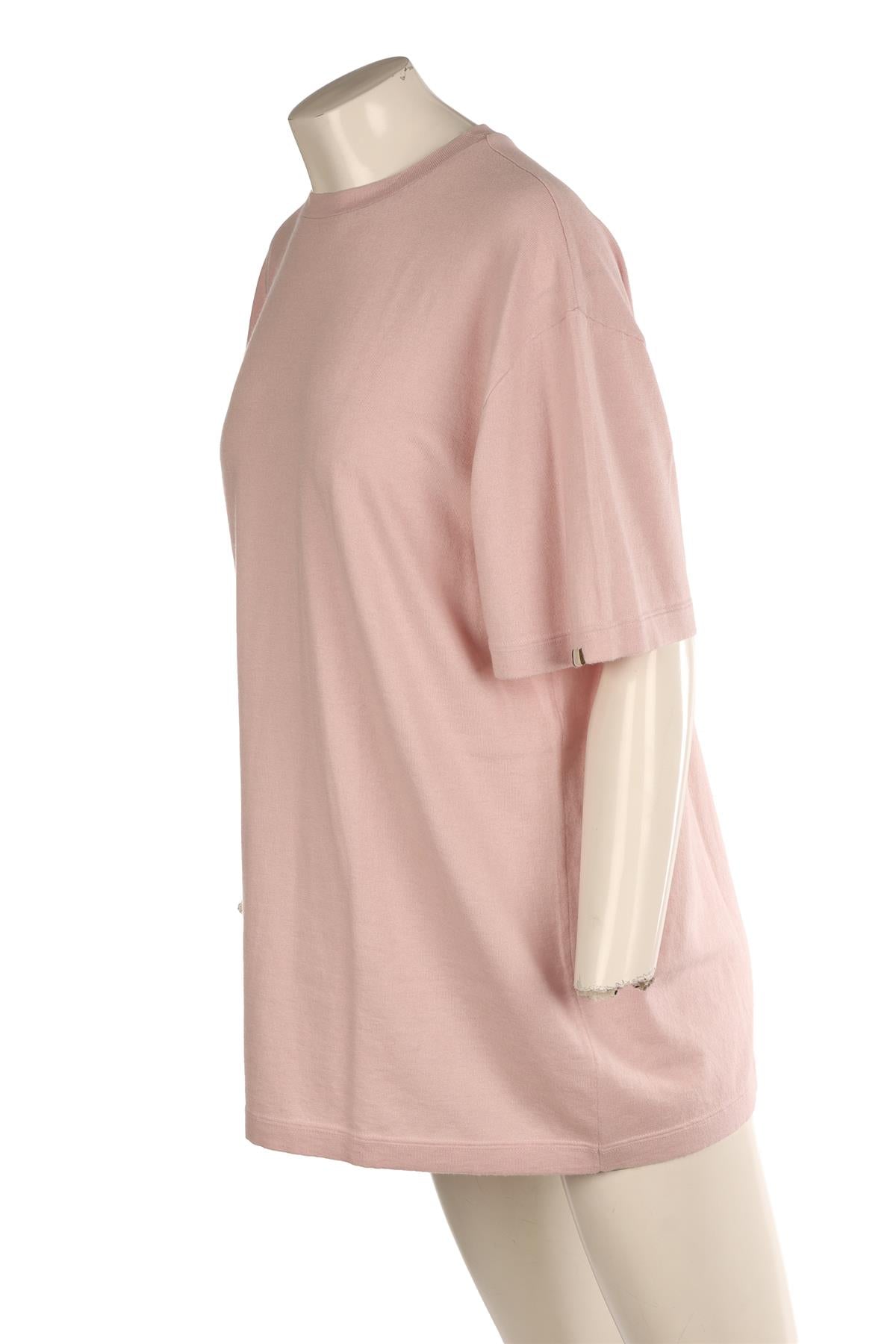 EXTREME CASHMERE PINK CASHMERE T-SHIRT ONE SIZE