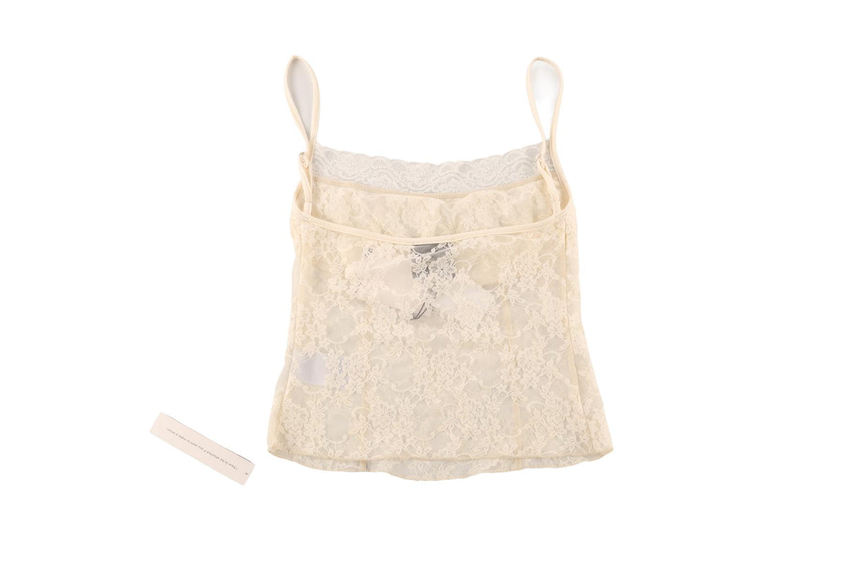REFORMATION IVORY LACE TOP SMALL