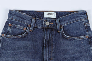 AGOLDE NAVY HIGH RISE STRAIGHT LEG JEANS W24 UK 6