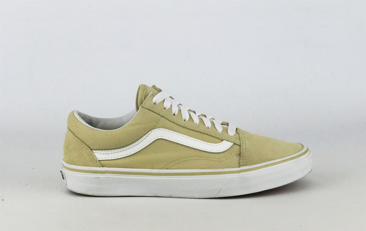 VANS OLD SKOOL LEATHER TRIMMED CANVAS AND SUEDE SNEAKERS EU 38.5 UK 5.5 US 8