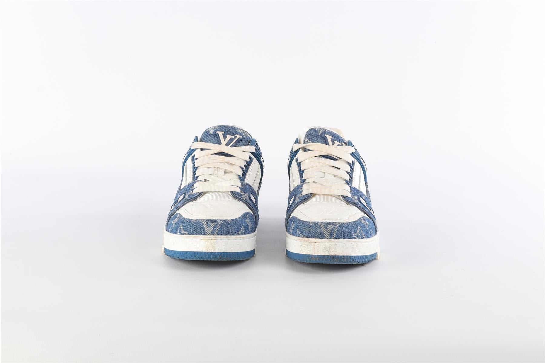 LOUIS VUITTON BLUE LV MONOGRAM DENIM SNEAKERS EU 38 UK 5 US 8