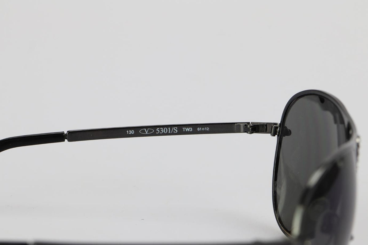 VALENTINO GARAVANI GUNMETAL TONE SUNGLASSES