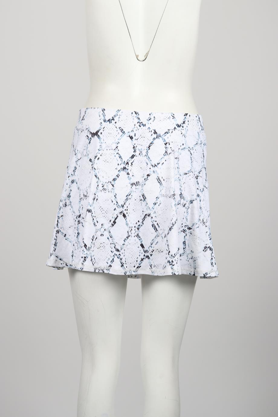 VARLEY PRINTED STRETCH JERSEY MINI SKIRT MEDIUM