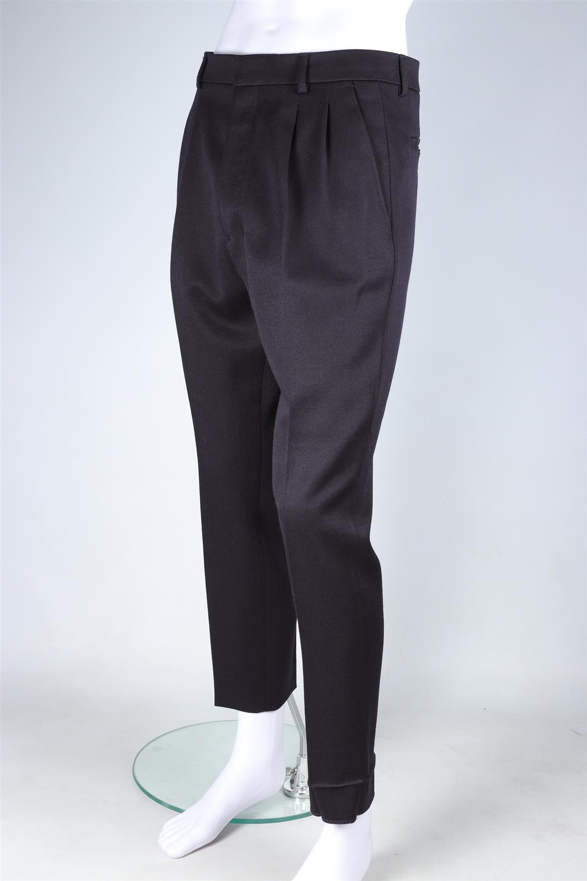 AMI PARIS NAVY MEN'S WOOL STRAIGHT LEG PANTS FR 38 UK/US W30