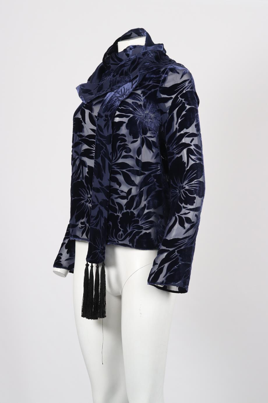 GALVAN LONDON VELVET AND SILK TOP UK 8