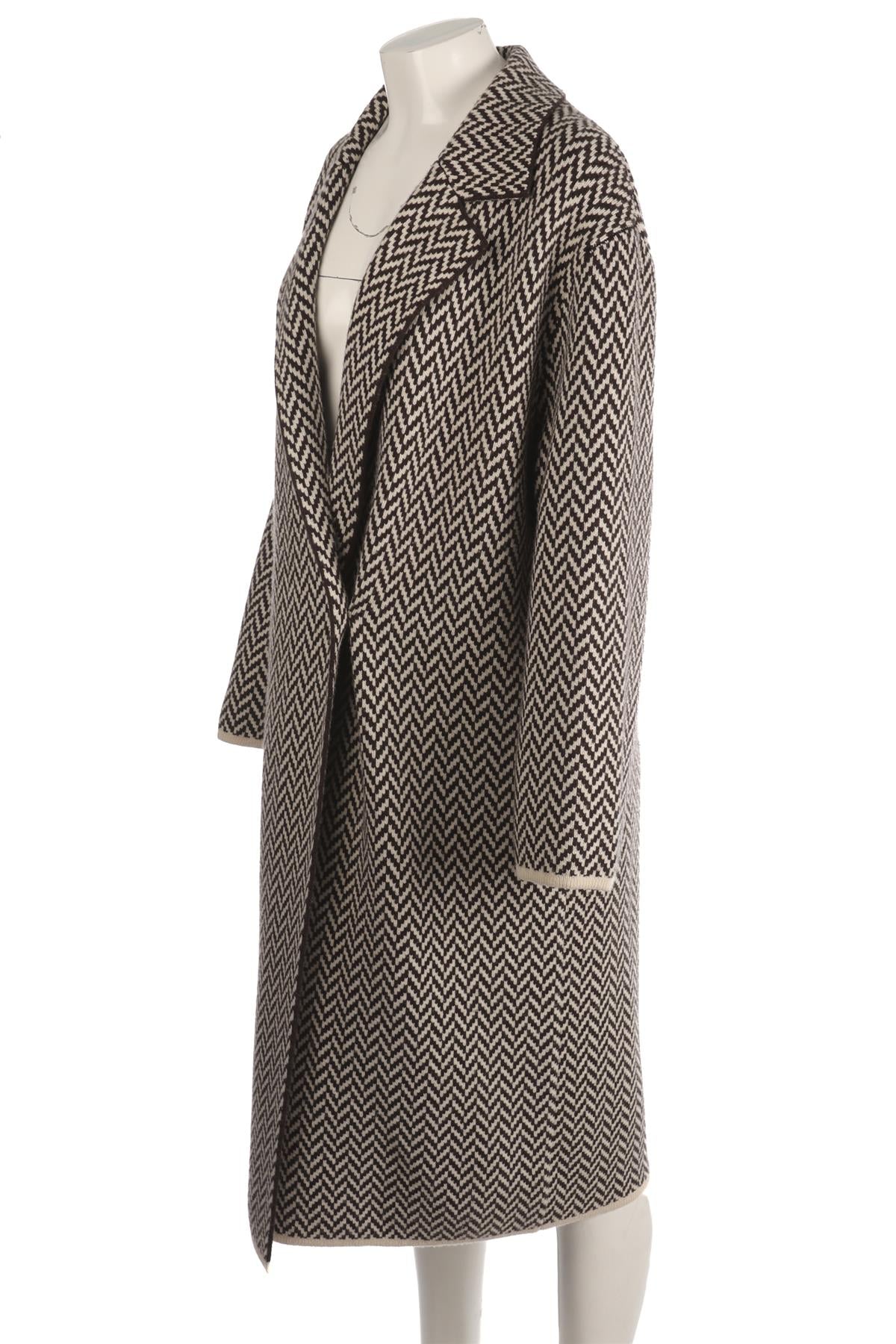 JOSEPH BROWN WOOL COAT XSMALL