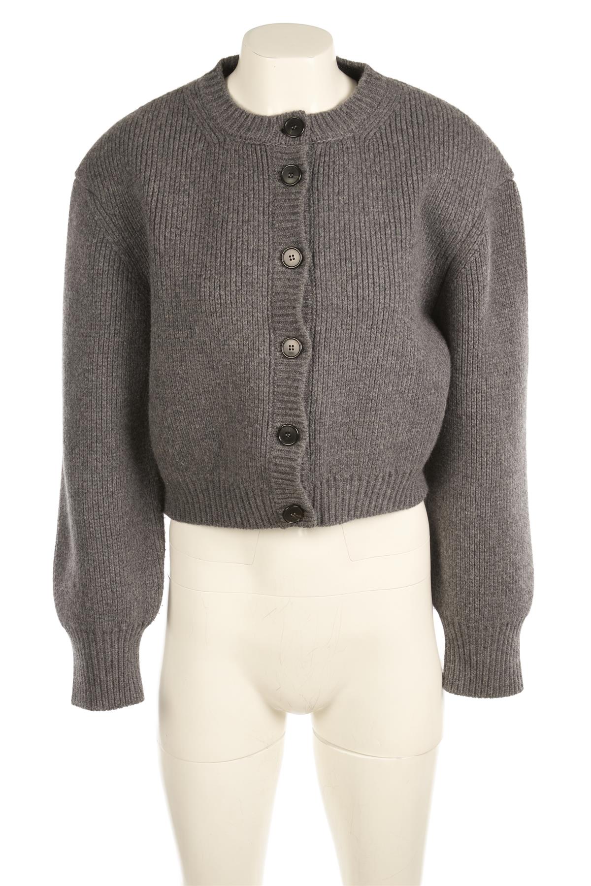 RÓHE GREY WOOL CARDIGAN FR 36 UK 8