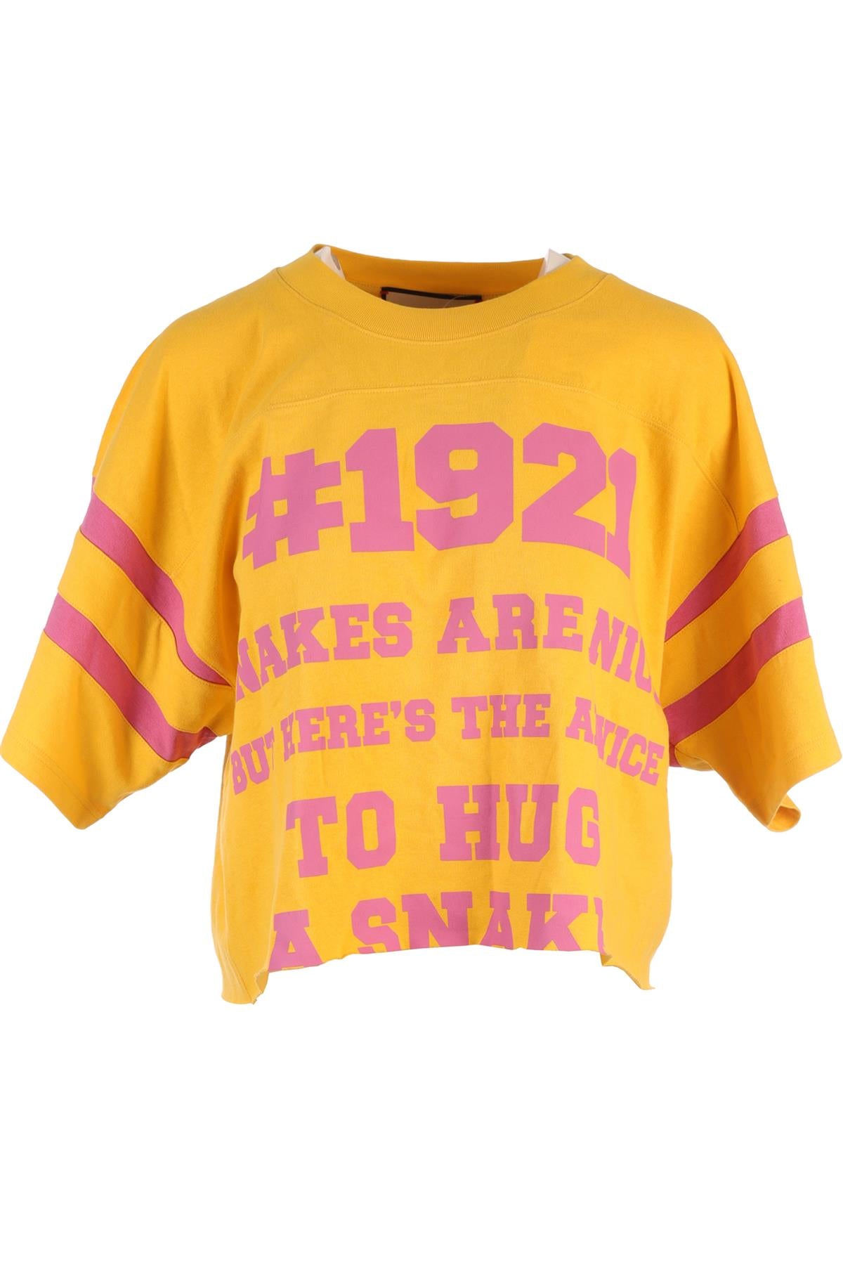 GUCCI YELLOW COTTON T-SHIRT XSMALL