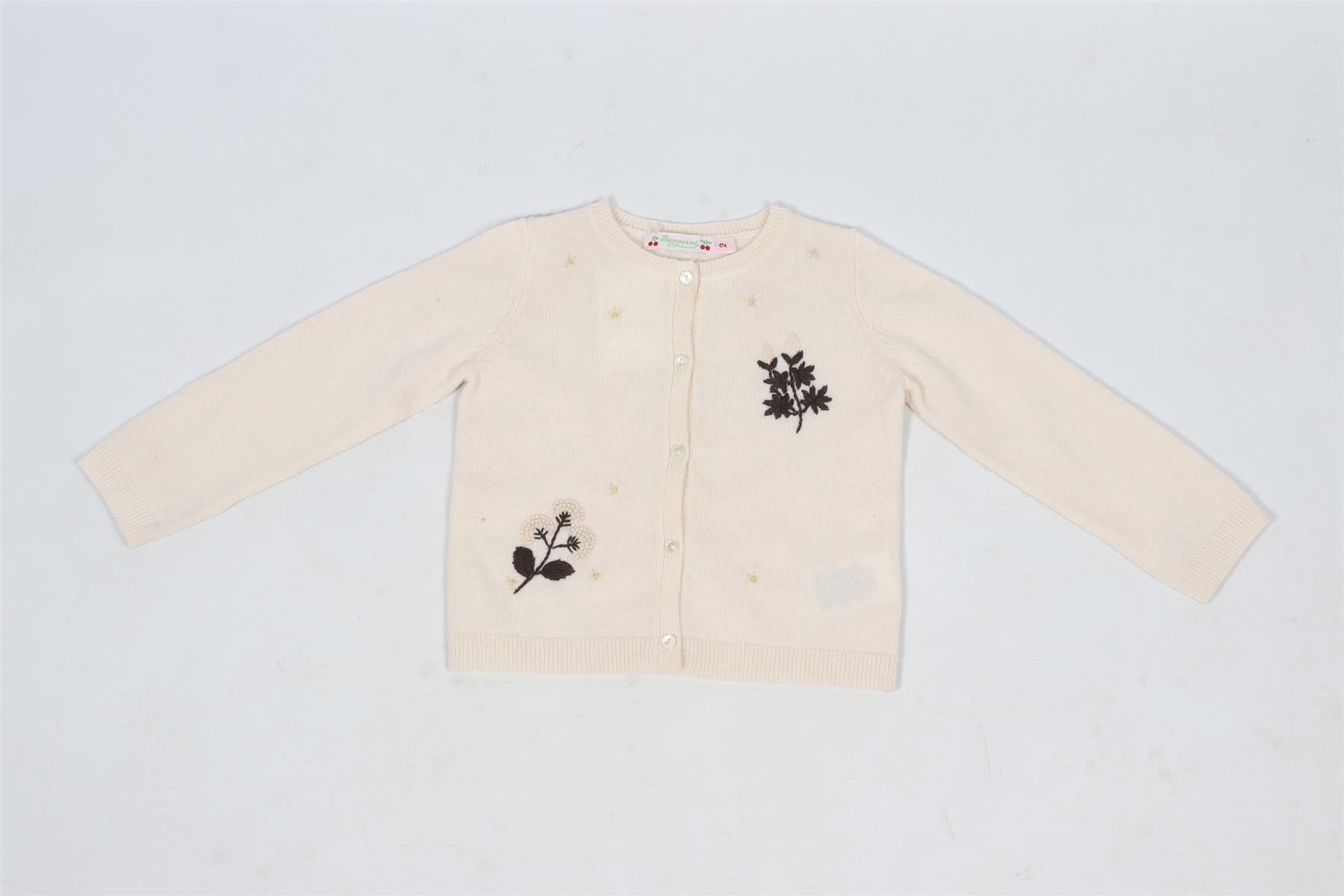 BONPOINT CREAM KIDS GIRLS WOOL CARDIGAN 2 YEARS