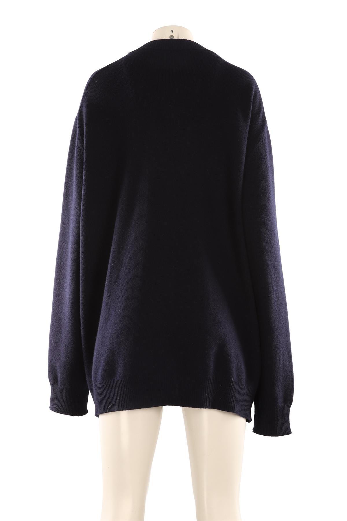 MIU MIU NAVY WOOL CARDIGAN IT 46 UK 14