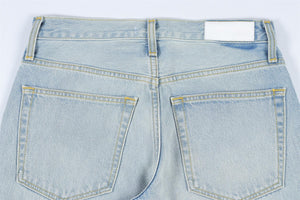 RE/DONE BLUE HIGH RISE WIDE LEG JEANS W24 UK 6