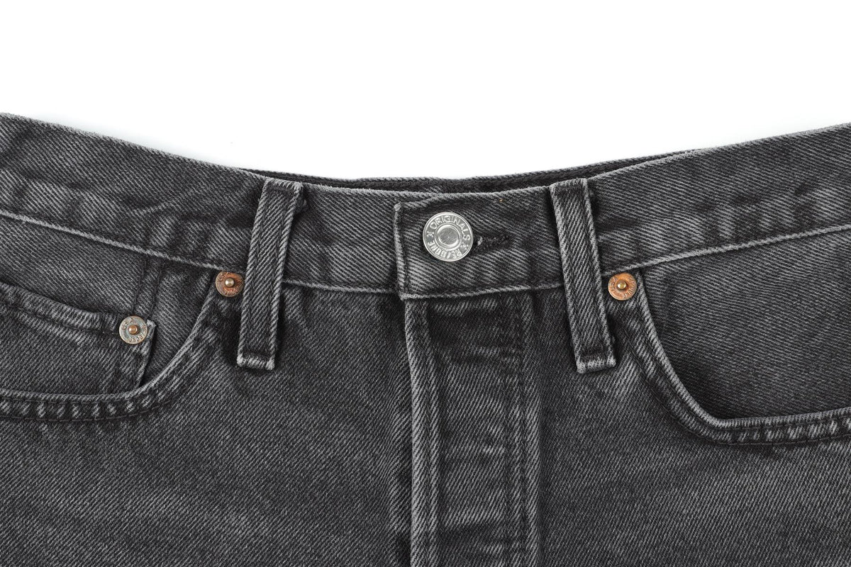 RE/DONE GREY HIGH RISE DENIM SHORTS W24 UK 6