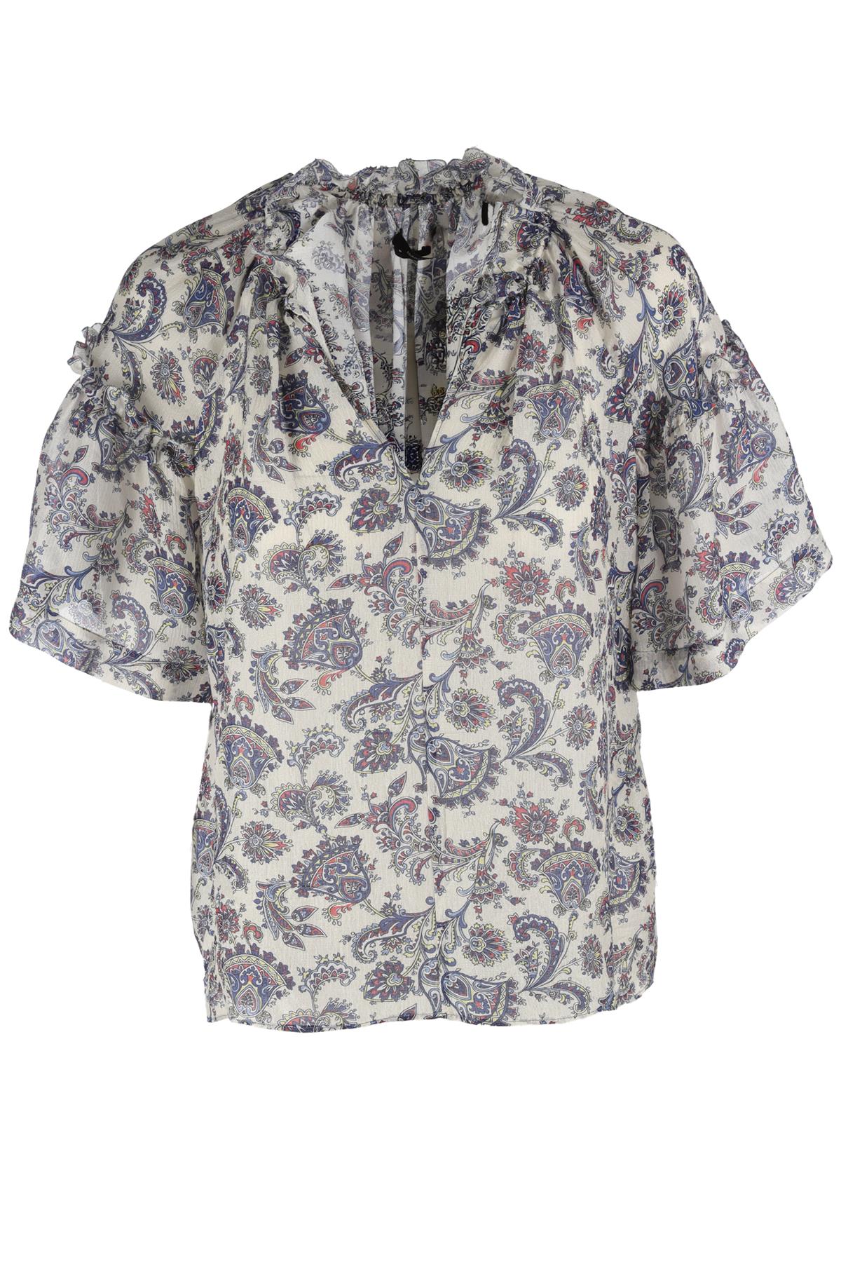 ISABEL MARANT MULTI SILK TOP FR 34 UK 6 US 2