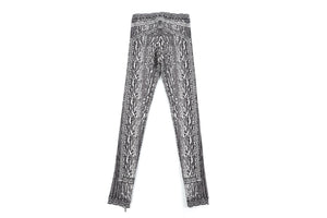 HERVE LEGER GREY JACQUARD KNIT LEGGINGS XSMALL