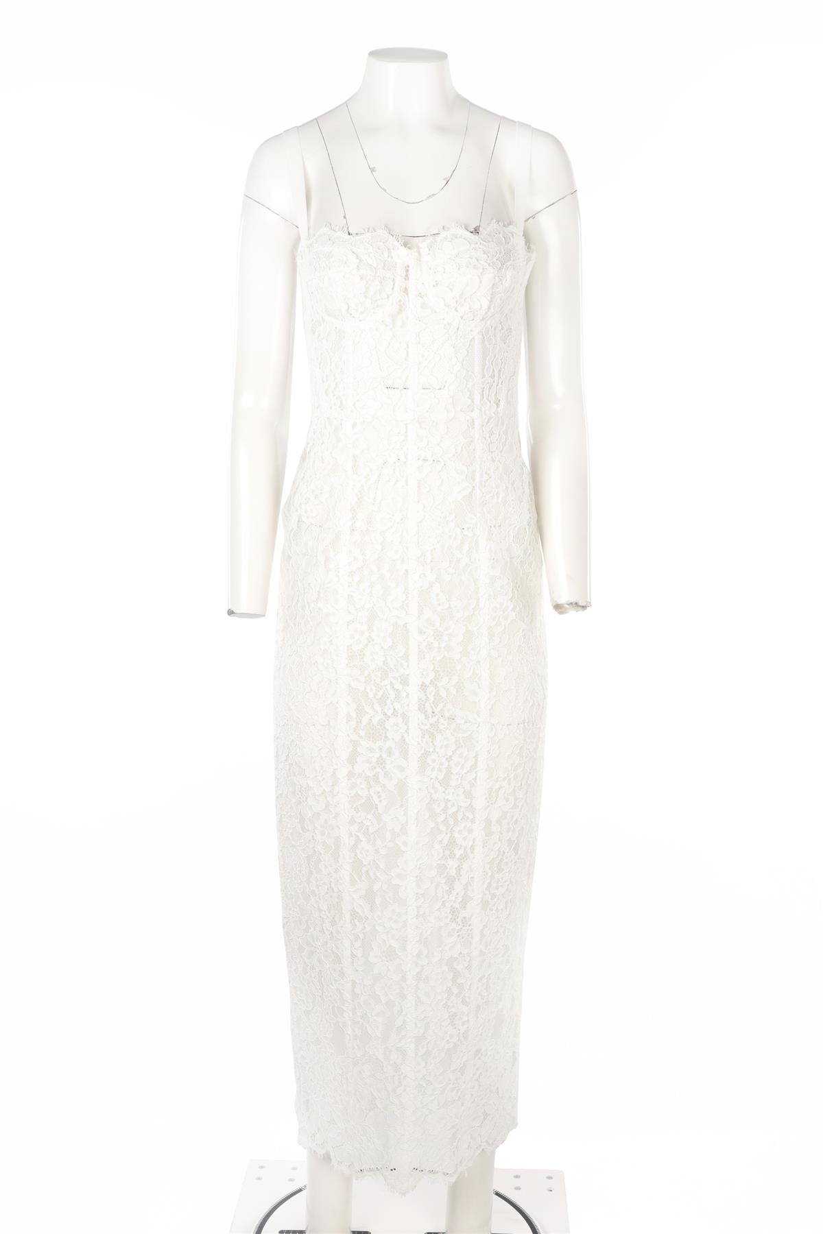 HELSA WHITE LACE MAXI DRESS SMALL