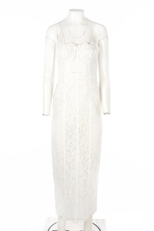 HELSA WHITE LACE MAXI DRESS SMALL