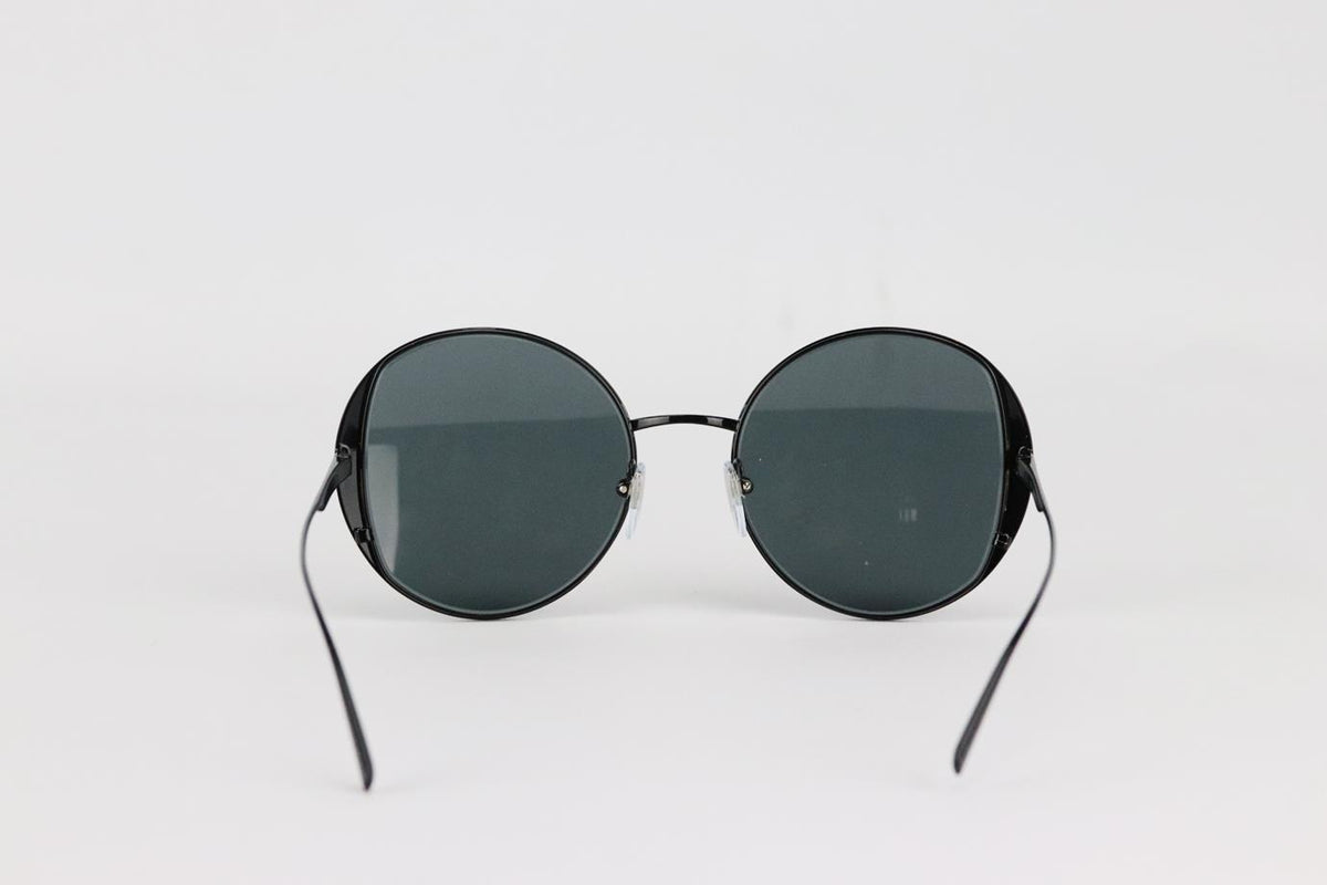 BVLGARI ROUND FRAME METAL SUNGLASSES