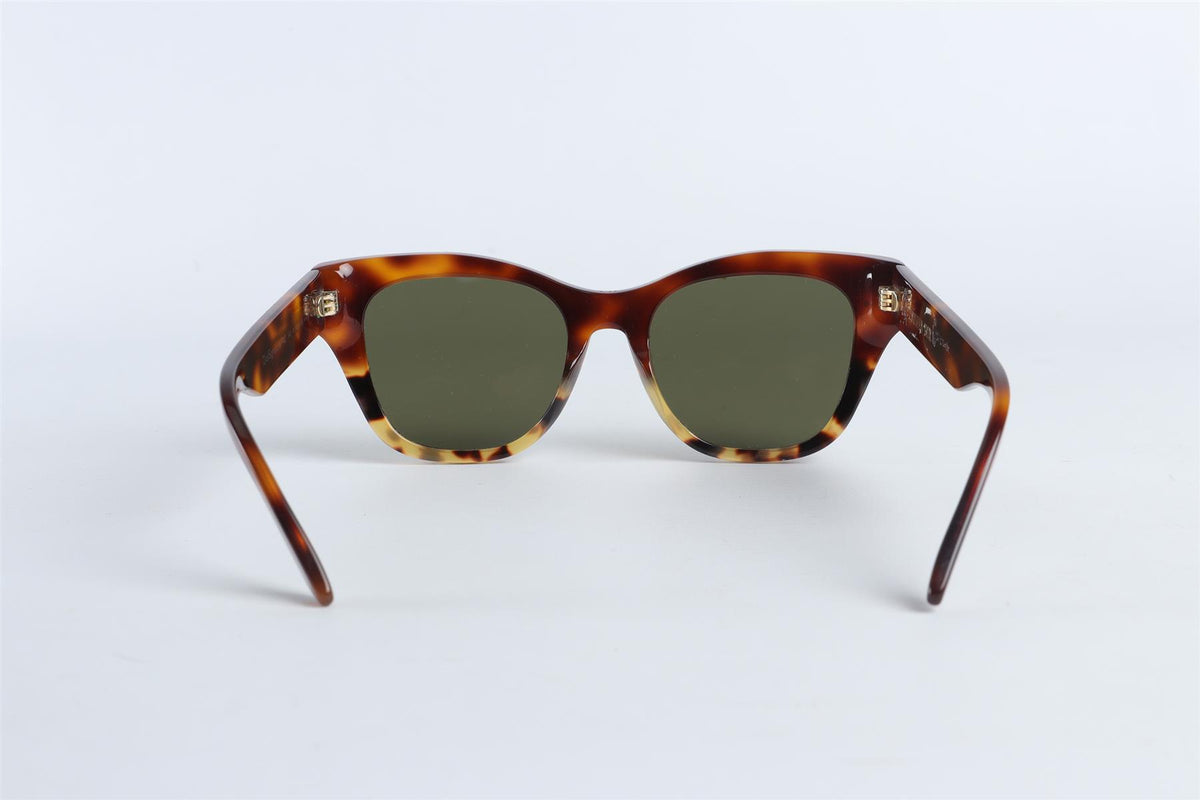 CHRISTIAN DIOR BROWN DIORSIGNATURE SQUARE FRAME ACETATE SUNGLASSES
