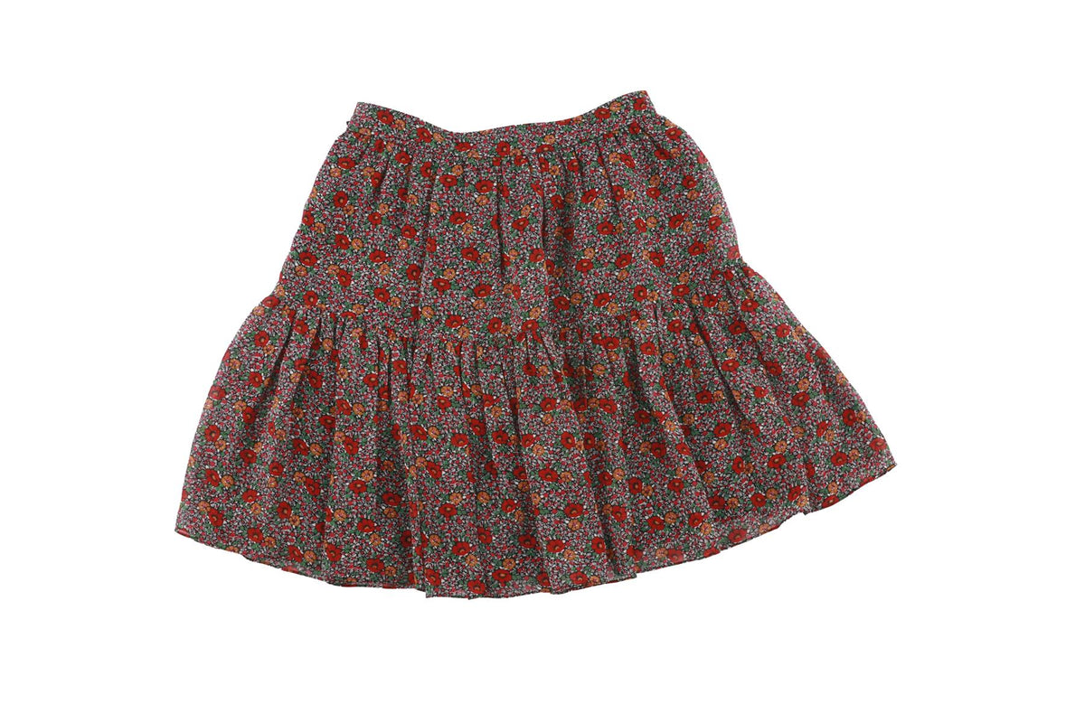 SAINT LAURENT MULTI SILK MINI SKIRT FR 34 UK 6
