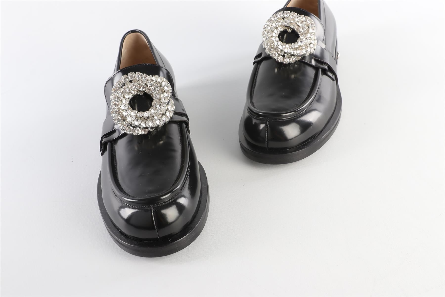 MACH & MACH BLACK LEATHER LOAFERS EU 40 UK 7 US 10