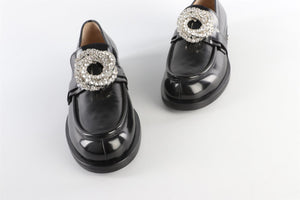 MACH & MACH BLACK LEATHER LOAFERS EU 40 UK 7 US 10