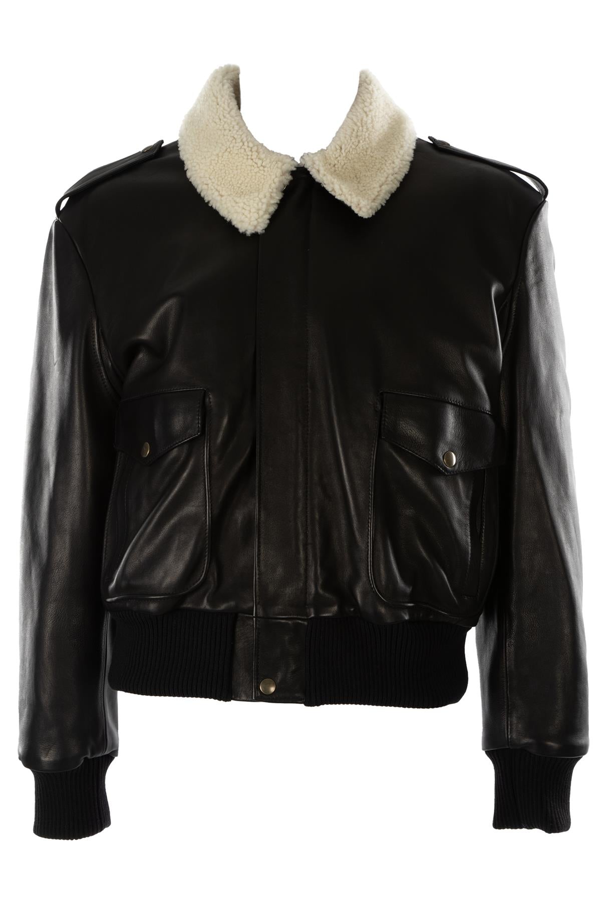 GIULIVA HERITAGE BLACK MEN'S LEATHER JACKET IT 48
