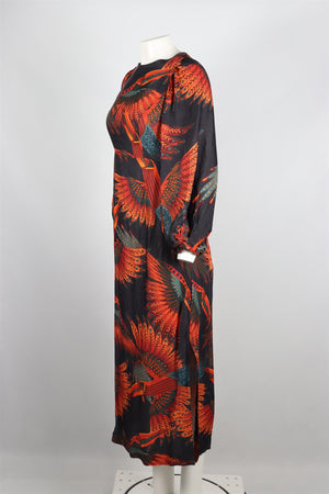 FARM RIO SATIN MAXI DRESS MEDIUM