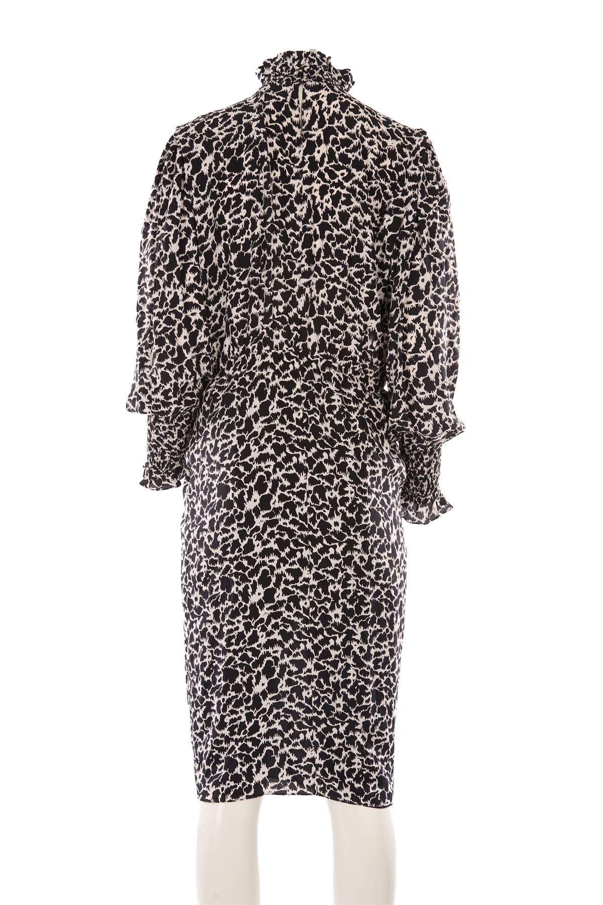 ISABEL MARANT ÉTOILE BLACK CREPE MIDI DRESS FR 40